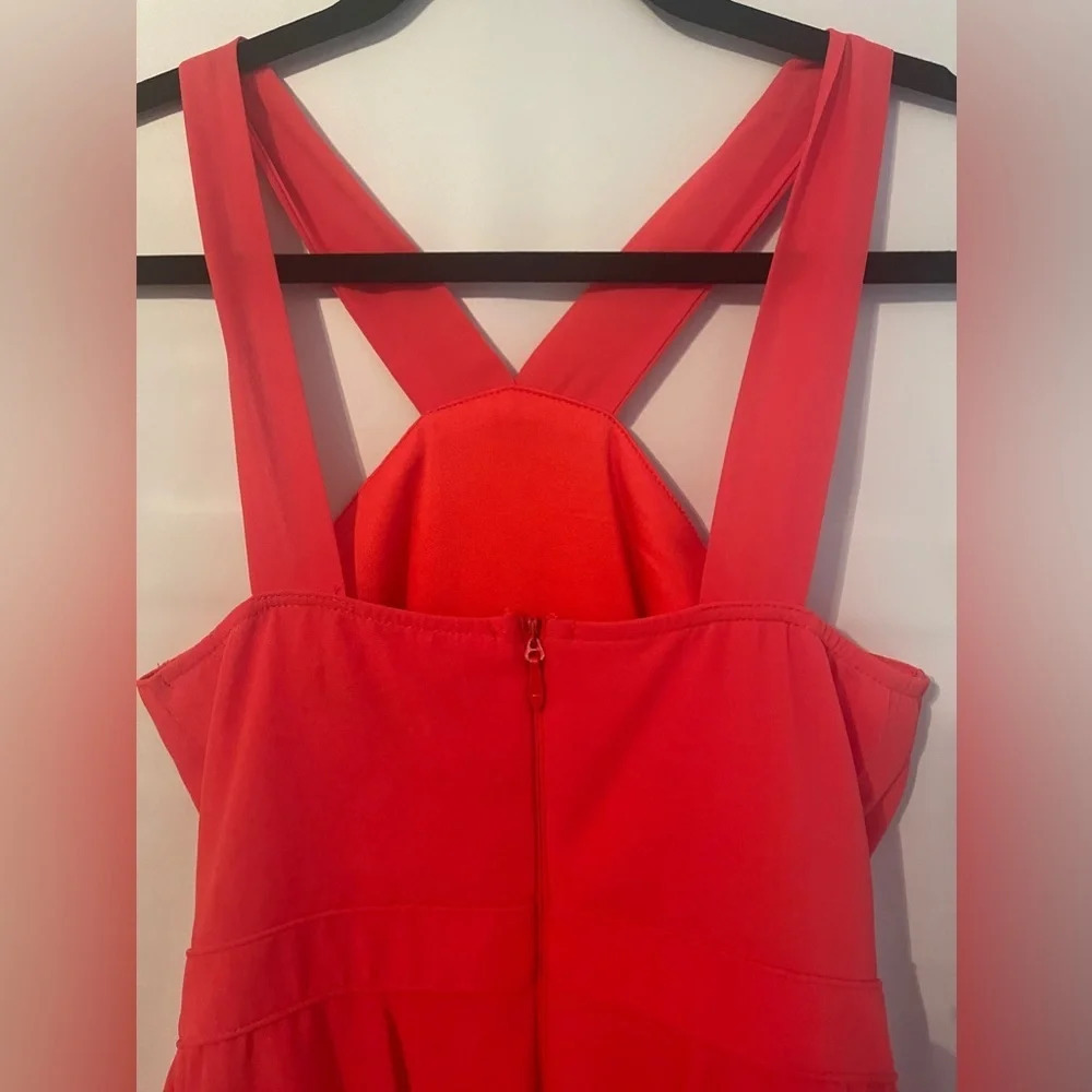 Lulus Forevermore Coral Skater Dress - Picture 6 of 7